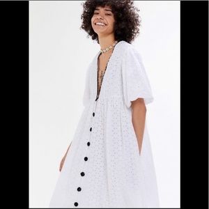 Urban Outfitters Eyelet Midi Dress .